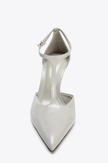 CHAUSSURES À TALONS À BRIDES - Gris clair de Zara - Image 3