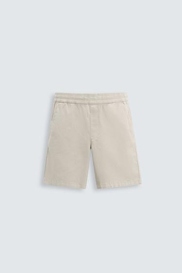 BERMUDA TWILL RELAXED FIT - Tostado de Zara