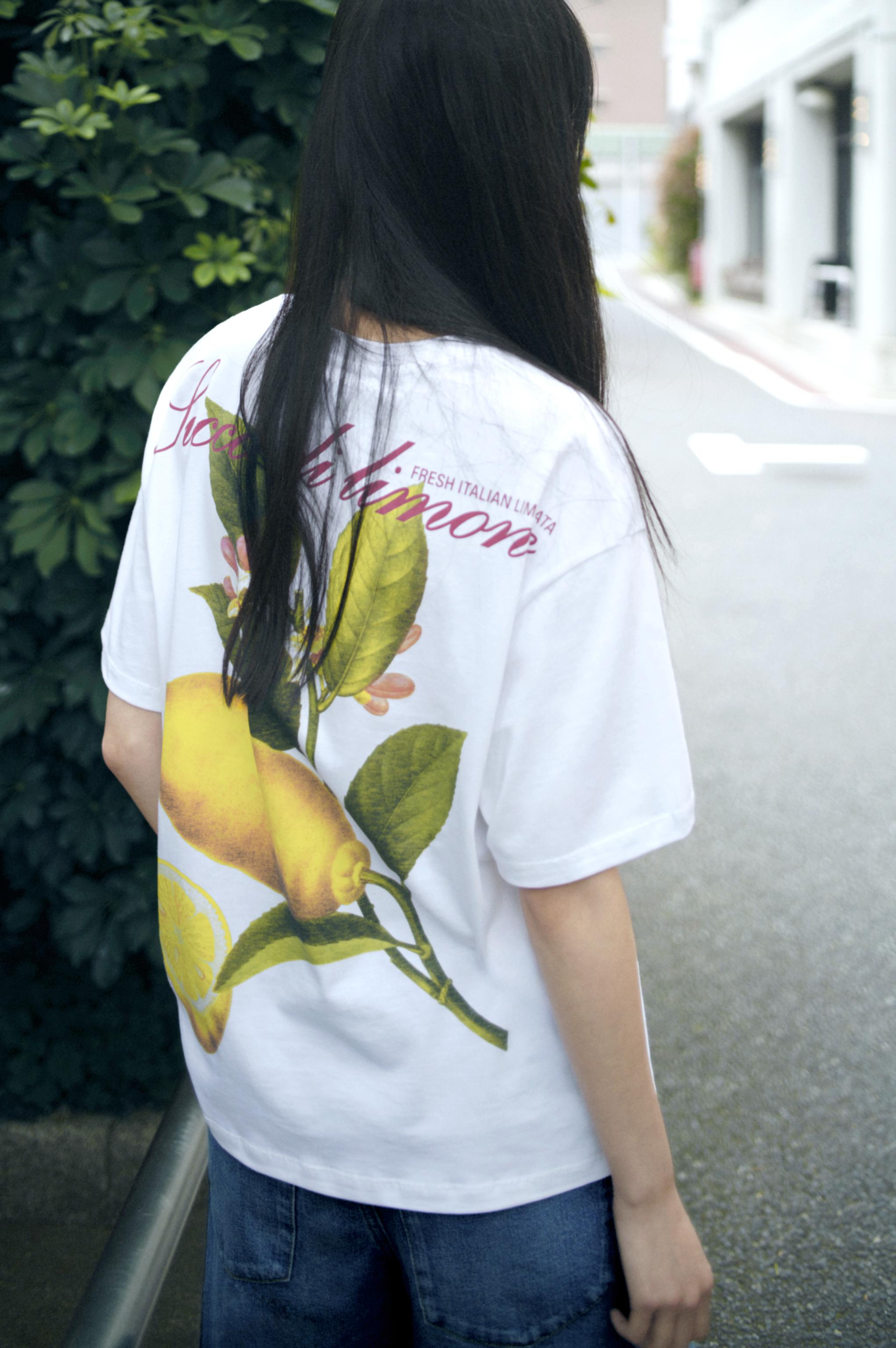 【ZARA】レモン柄プリントTシャツ PANCRACE BESSA 0085/325/250 レモン柄プリントTシャツ PANCRACE BESSA - ホワイト | ZARA