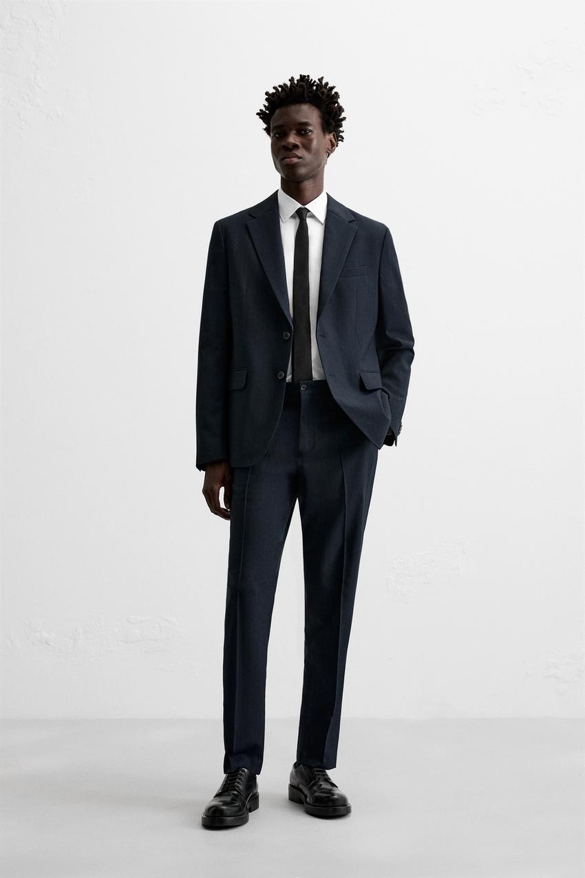 ANZUGBLAZER MIT NADELSTREIFEN - Marineblau | ZARA Deutschland  