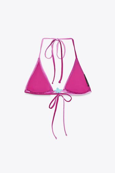 HAUT DE BIKINI TRIANGLE ÉTOILE - Rose de Zara - Image 3