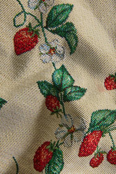 STRAWBERRY JACQUARD PLACEMAT - Green by Zara - Image 3