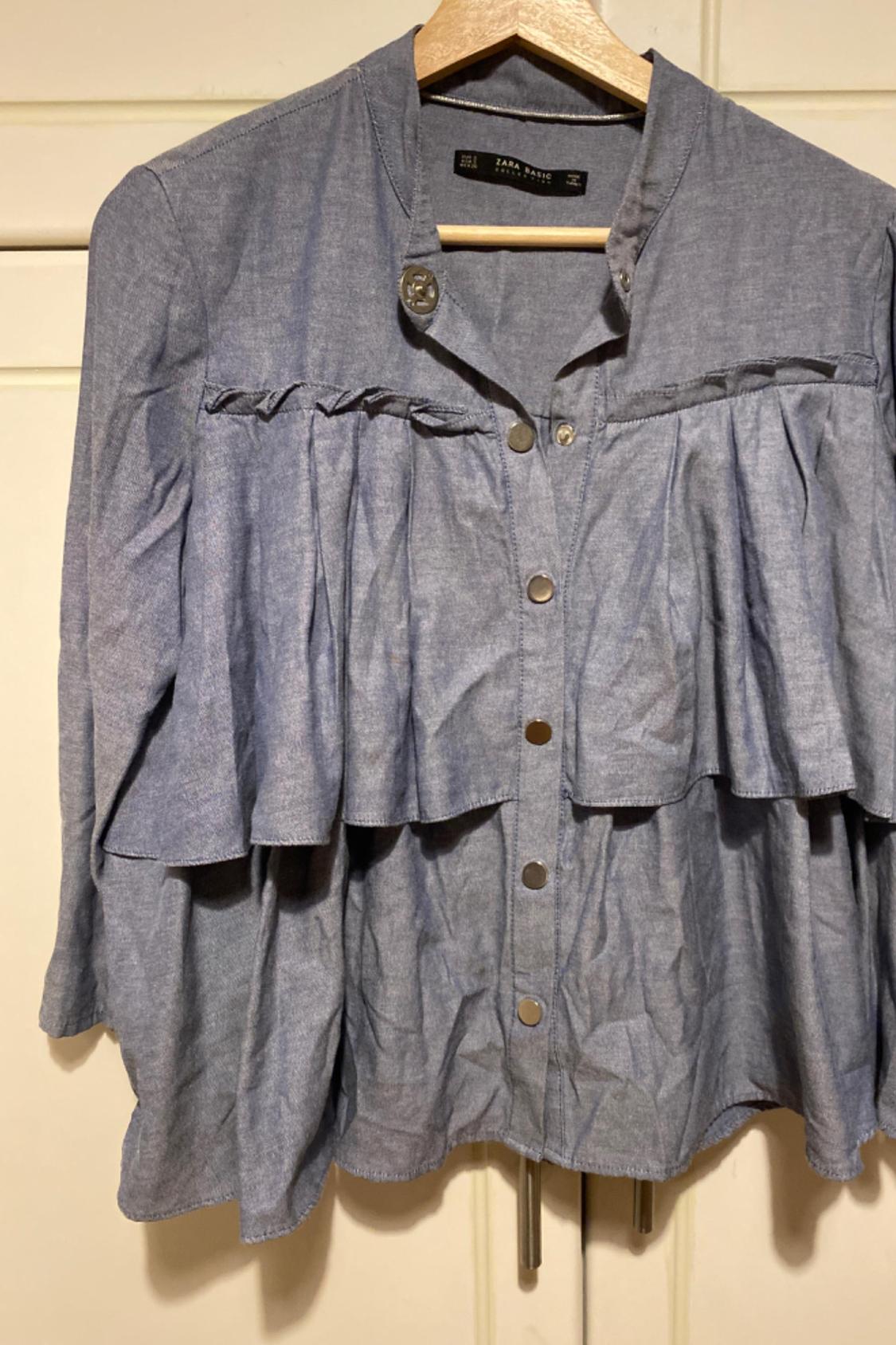 PLEATED CHAMBRAY JACKET