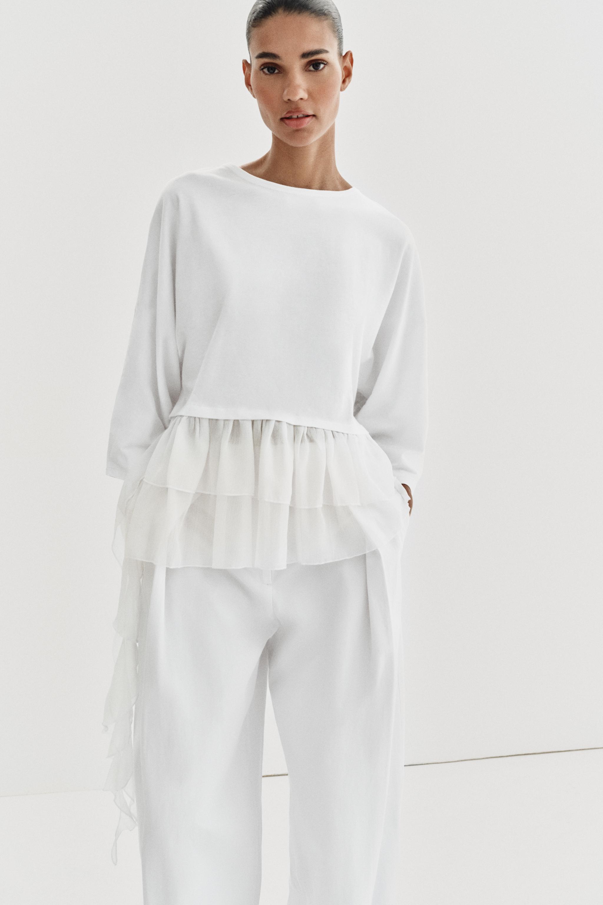 COMBINATION RUFFLE TOP