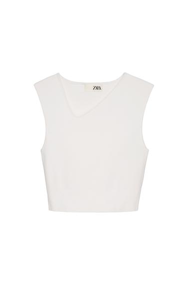 CROPPED KNIT TOP KAIA x ZARA