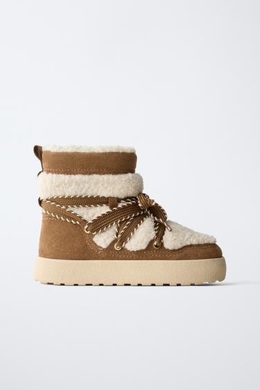 ENKELLAARSJES COMBINATIE MET SCHAPENVACHT - Bruin van Zara