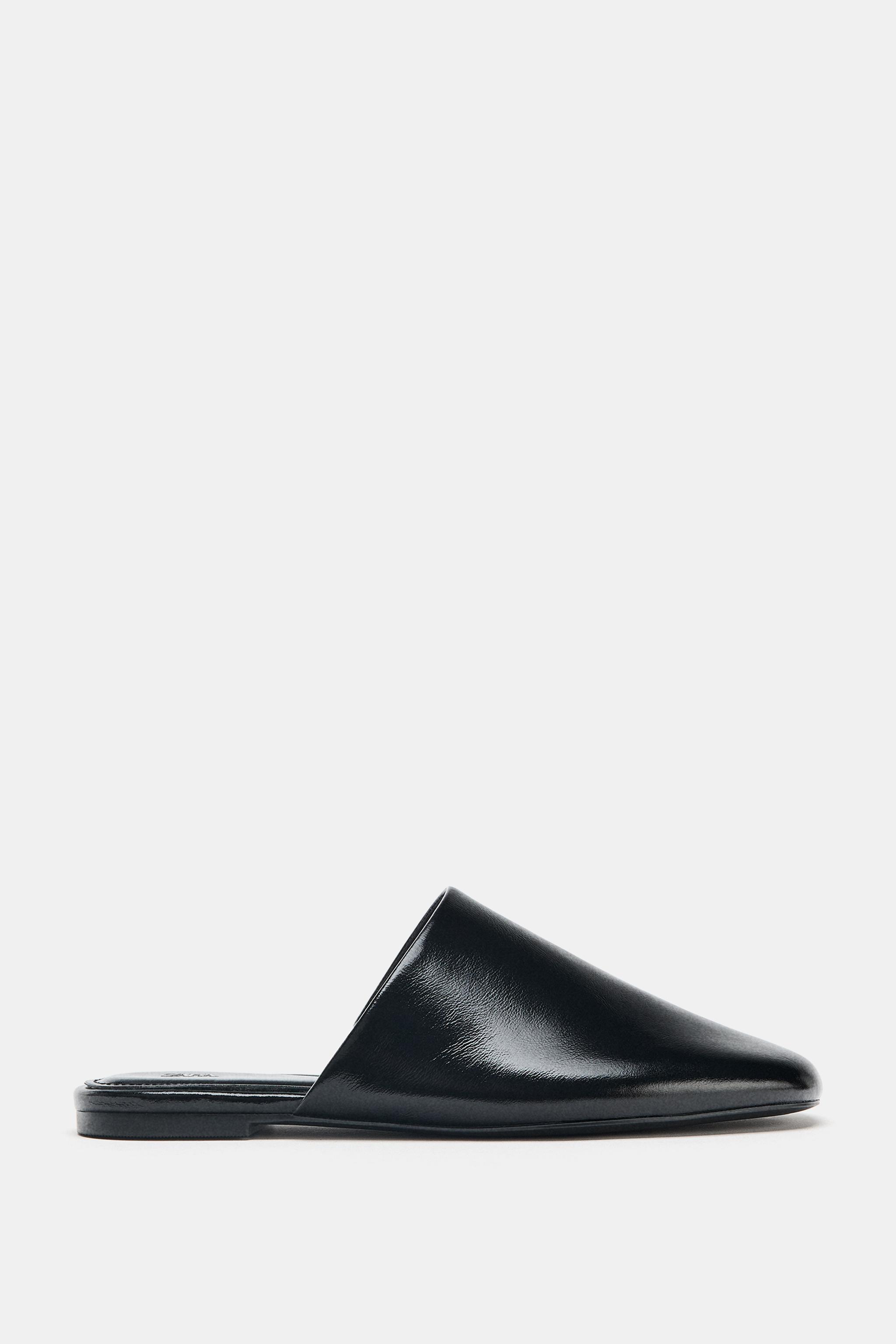LEATHER MULE SHOES - Black | ZARA United States