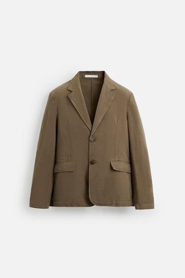 WASHED SUIT BLAZER - Khaki by Zara