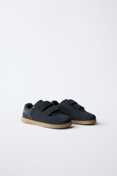 BAREFOOT ШКІРЯНІ ПЛІМПОНЕТИ НА РЕМІНЦЯХ - Темно-синій Zara