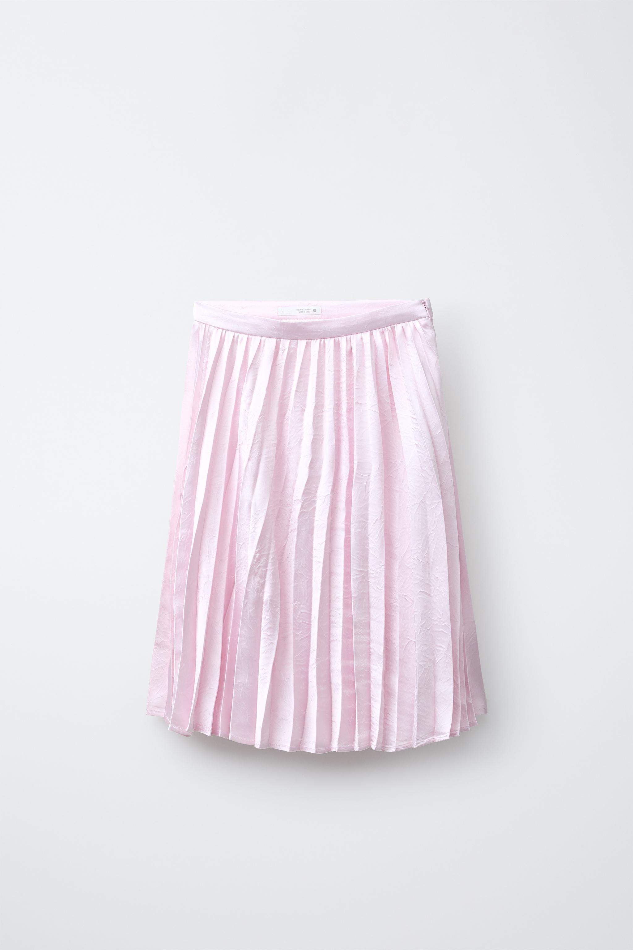 プリーツスカート - パステルピンク | ZARA Japan / 日本