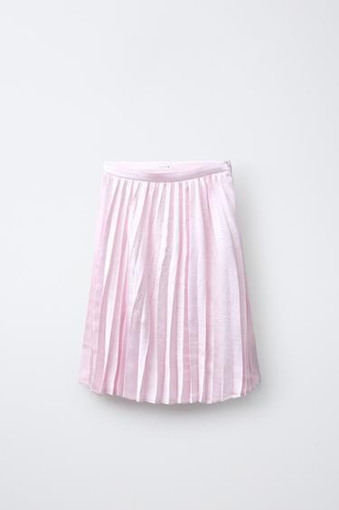 חצאית קפלים - ורוד פסטל של Zara - תמונה 0