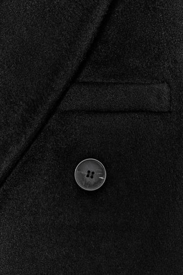 MANTEAU EXTRA LONG MÉLANGE LAINE - Noir de Zara - Image 8