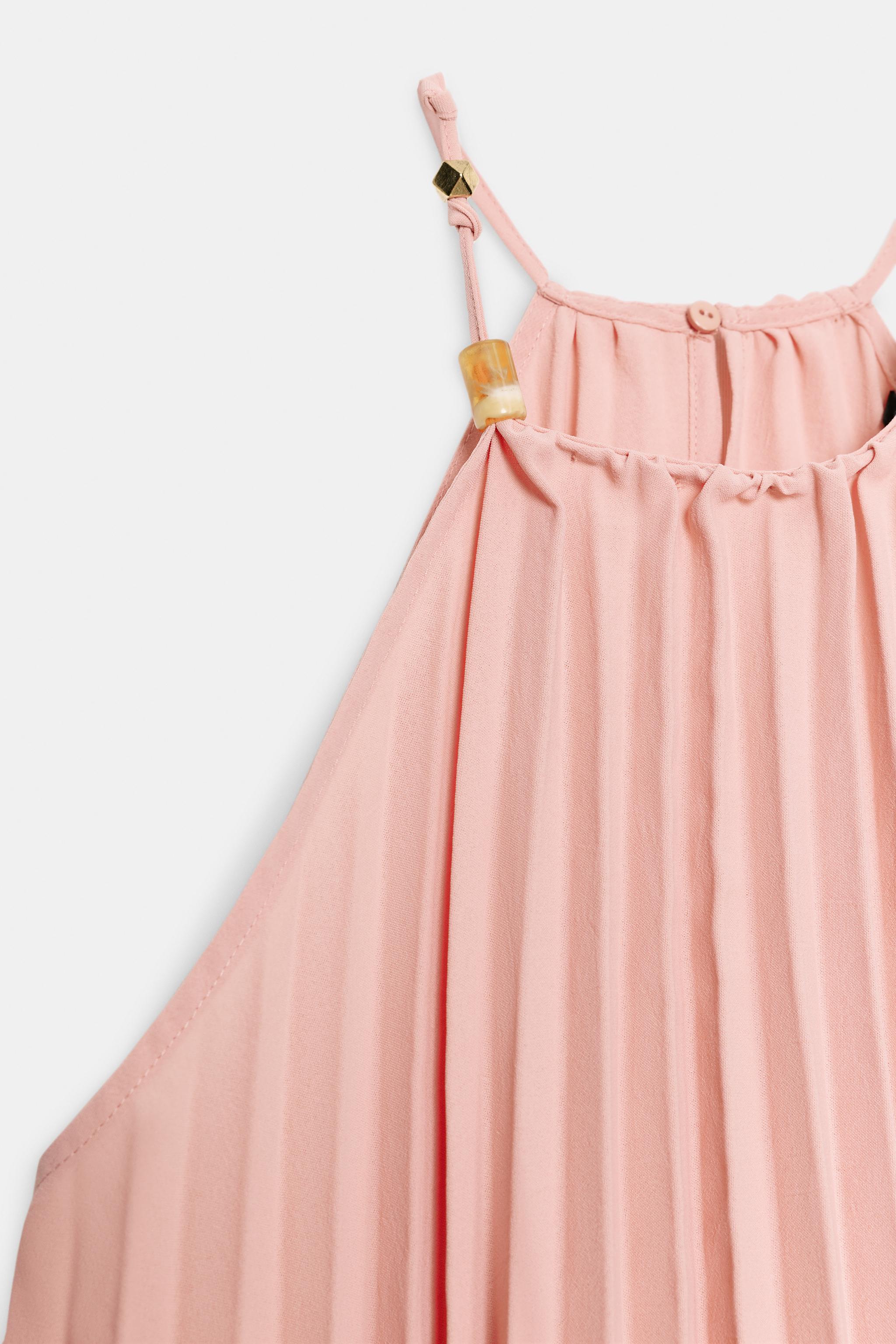 PLEATED BEADED HALTER TOP