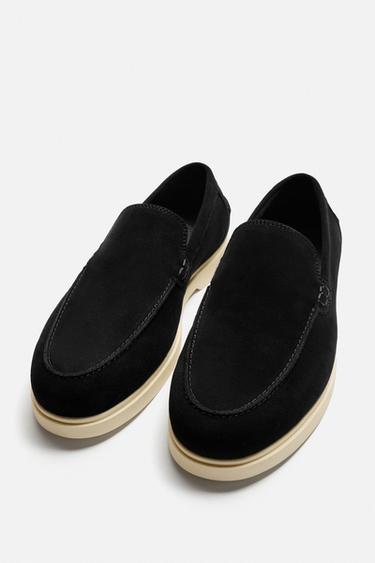 CASUAL LEATHER LOAFERS - Black by Zara