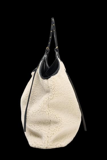 Zara REVERSIBLE SHOPPER BAG - Black