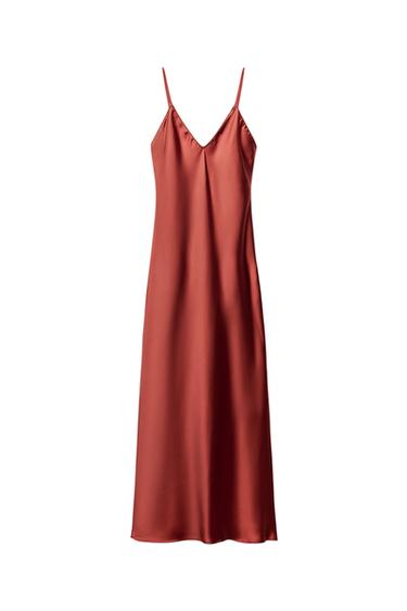SATIN MIDI DRESS