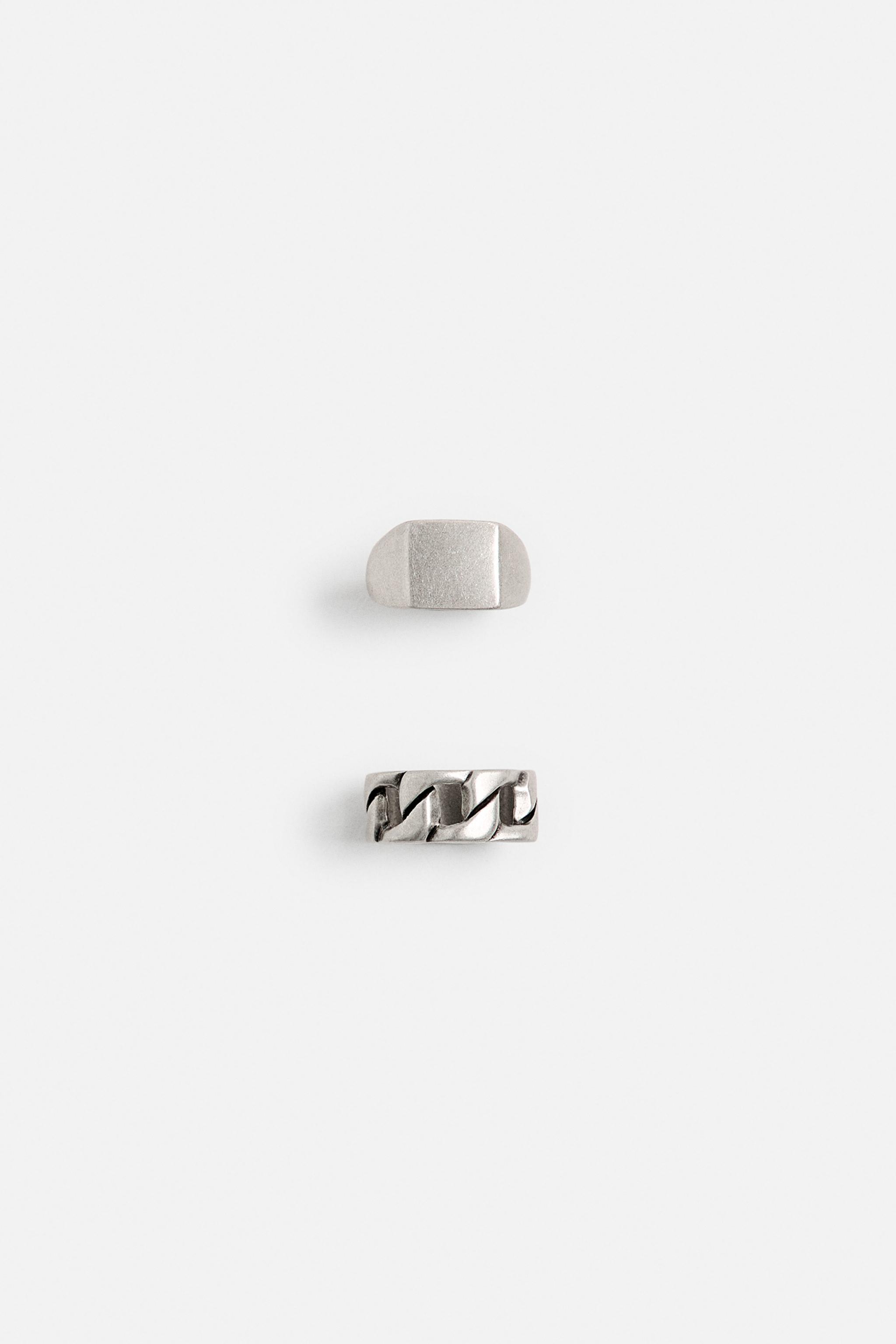 2 PACK OF MATCHING RINGS LIMITED EDITION Silver ZARA Georgia