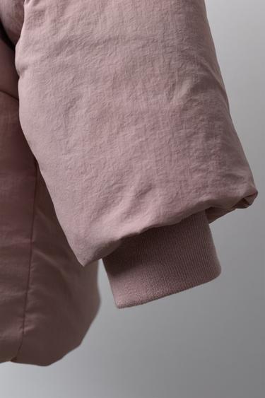 DOUDOUNE EN PLUME ET DUVET DÉPERLANTE ET CAPUCHE EFFET FOURRURE AMOVIBLE - Rose de Zara - Image 6