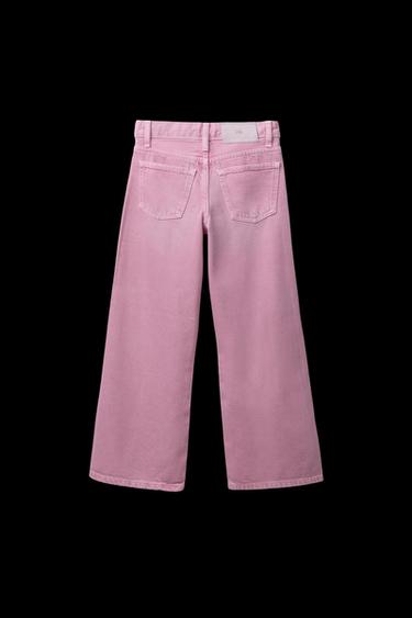 Zara WIDE LEG JEANS - Light mauve