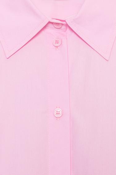 OVERSIZE POPLIN SHIRT - Pink by Zara - Image 7