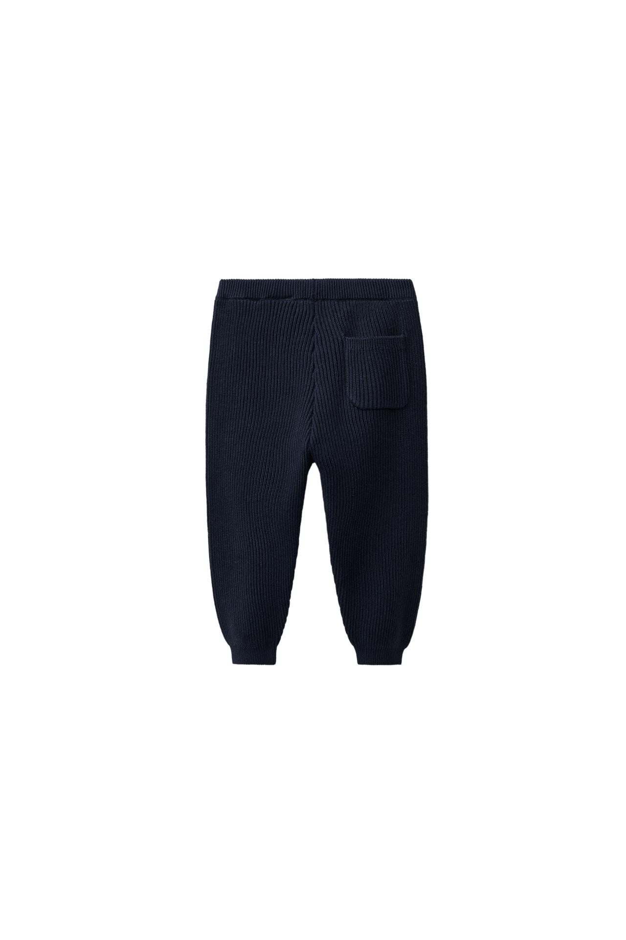 KNIT JOGGING PANTS — Blue