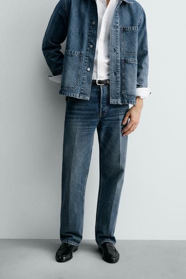 JEANS STRAIGHT FIT LIMITED EDITION - mellemblå fra Zara