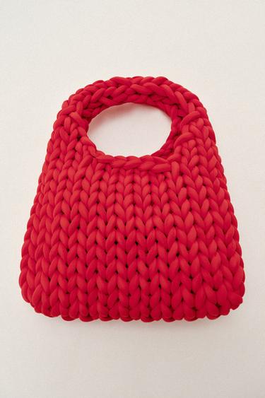 MINI ZAPLETENÁ KABELKA - Červená od Zara