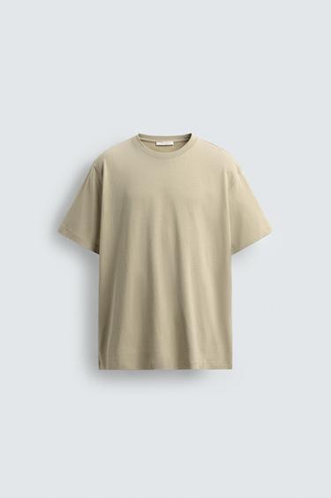 BASIC MEDIUM WEIGHT T-SHIRT - Light green by Zara