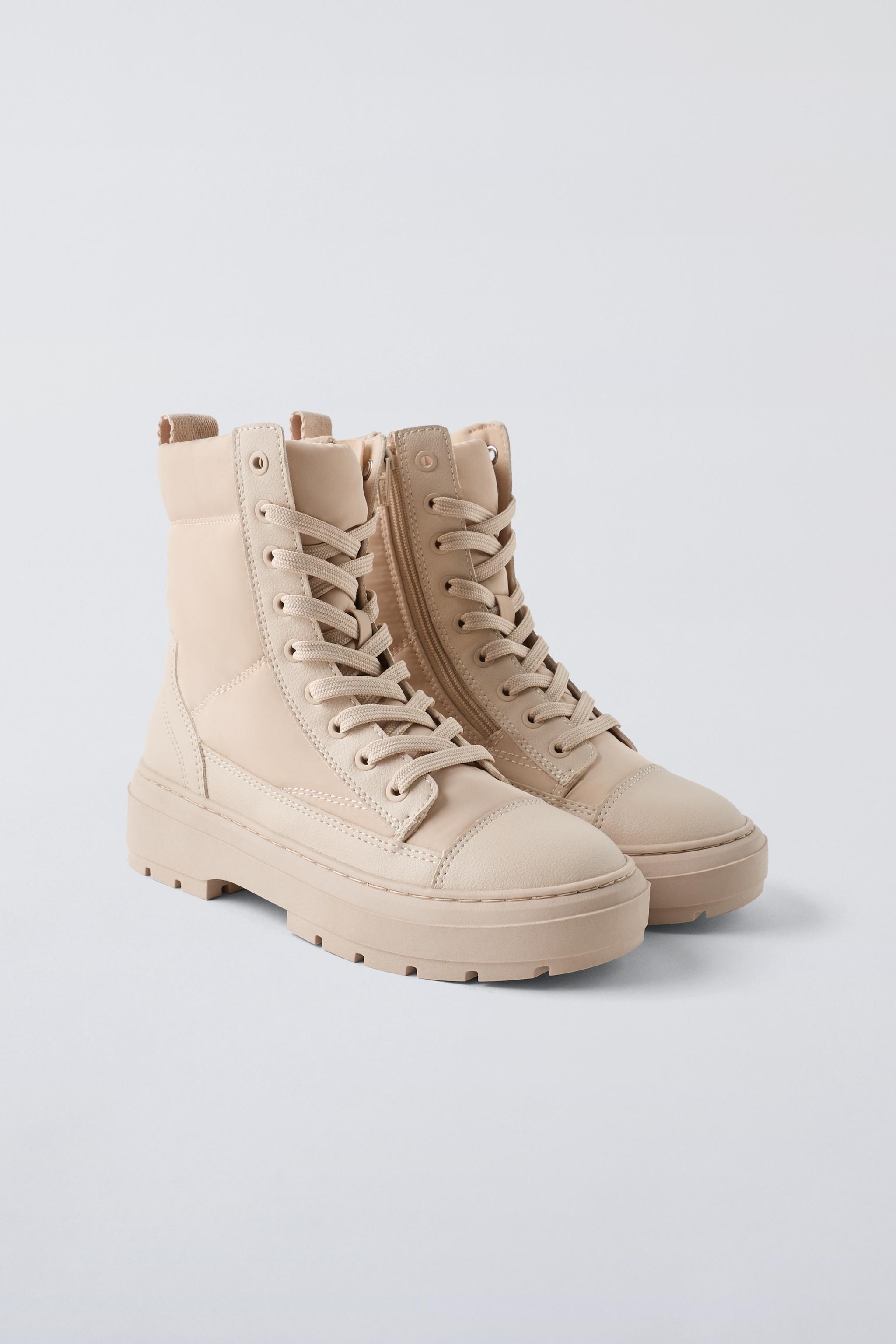 Boots beige zara best sale