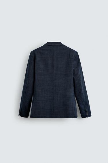 TEXTURED SUIT BLAZER - Blue / Indigo by Zara - Image 7