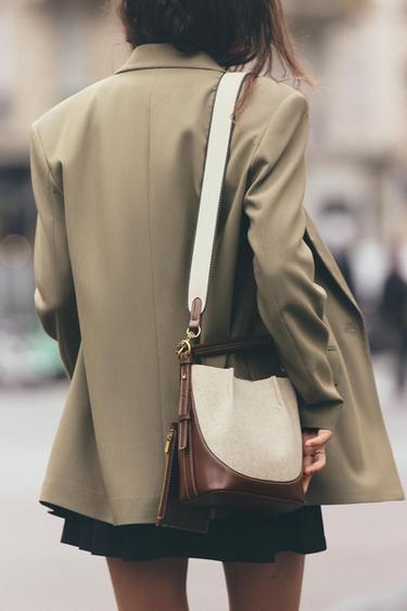 OVERSIZE DOUBLE-BREASTED BLAZER - Khaki by Zara