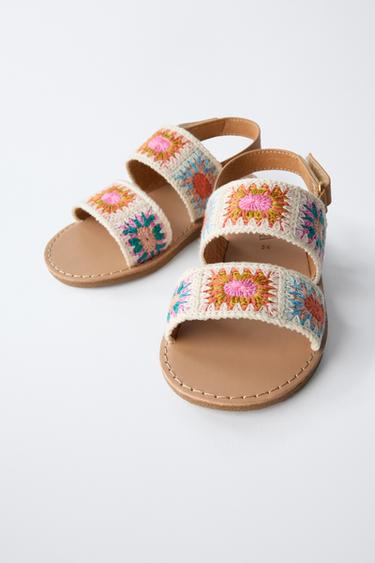 SANDALES EN CROCHET - Blanc écru de Zara - Image 2