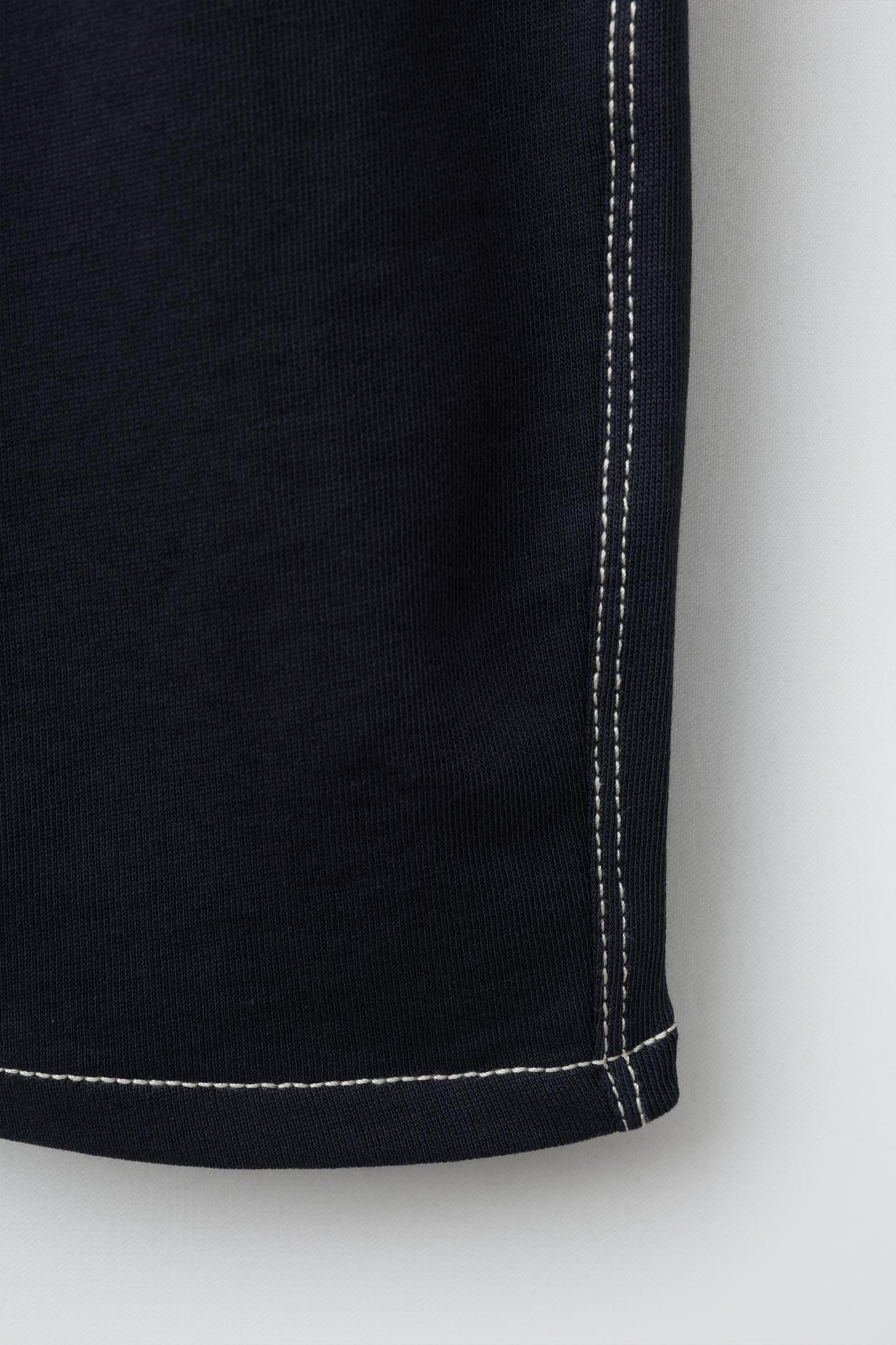 Детские брюки Zara Contrast Stitching Fleece Baggy, цвет: Чёрный — фото 5