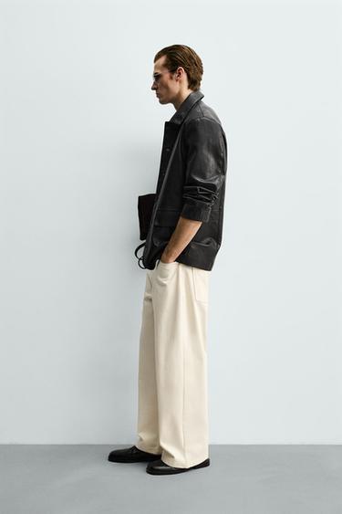 PANTALON COUPE DÉCONTRACTÉE - Beige clair de Zara - Image 3