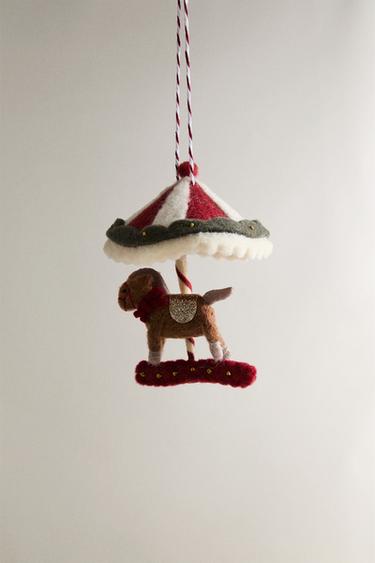 FELT HORSE CHRISTMAS TREE DECORATION - Multicoloured by Zara - Image 0