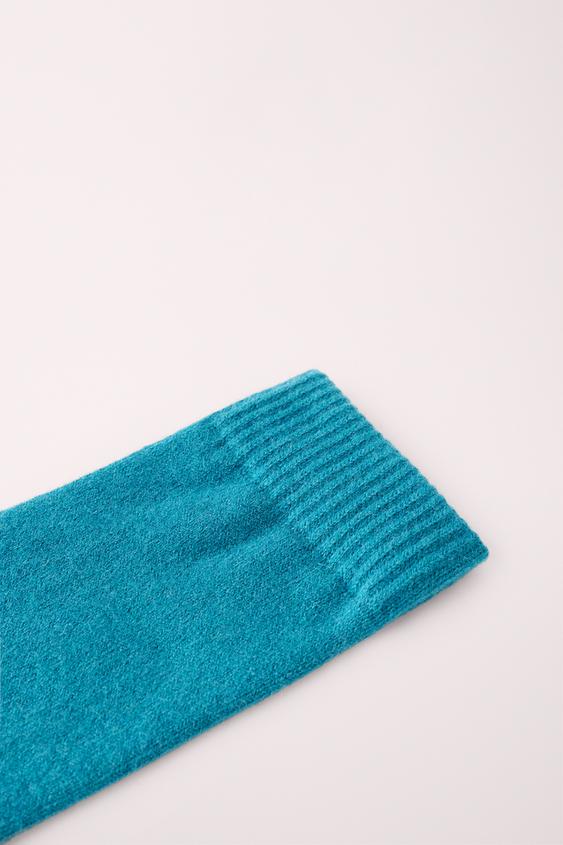 CHAUSSETTES UNIES CREATED BY CARAMEL LONDON X ZARA - Bleu canard de Zara - Image 1