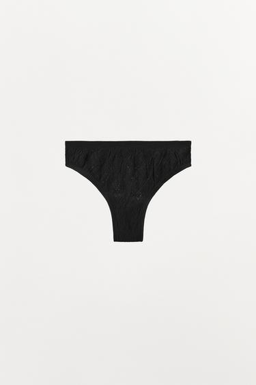 CULOTTE SEAMLESS DENTELLE - Noir de Zara - Image 1