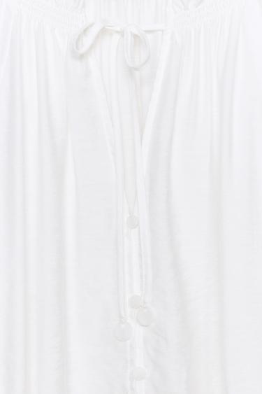 BLOUSE ROMANTIQUE À VOLANT - Blanc de Zara - Image 8