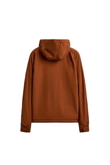 TECHNICAL SWEATSHIRT WITH FLEECE DETAIL - Orange by Zara