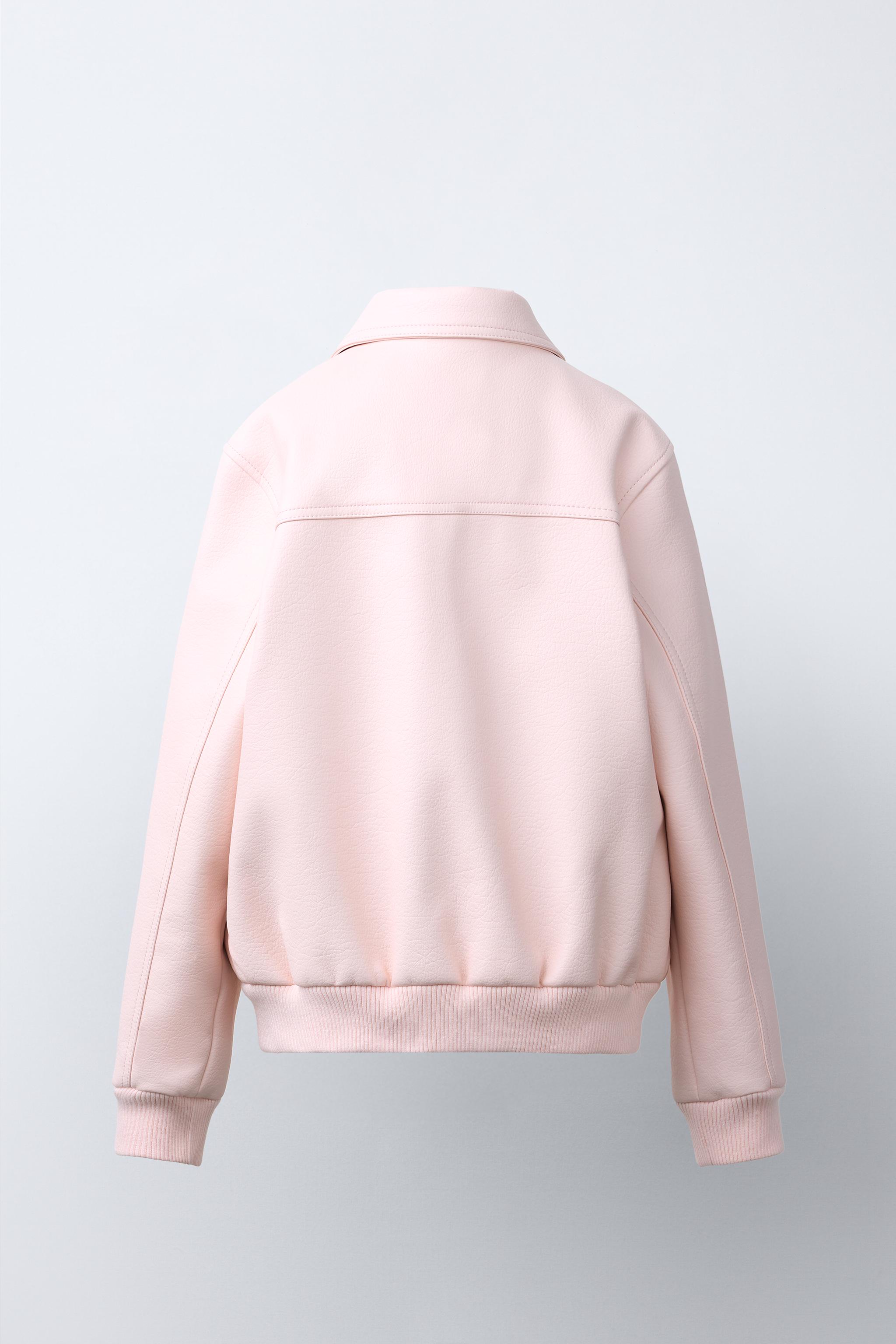 FAUX LEATHER BOMBER JACKET - Pastel pink | ZARA United States