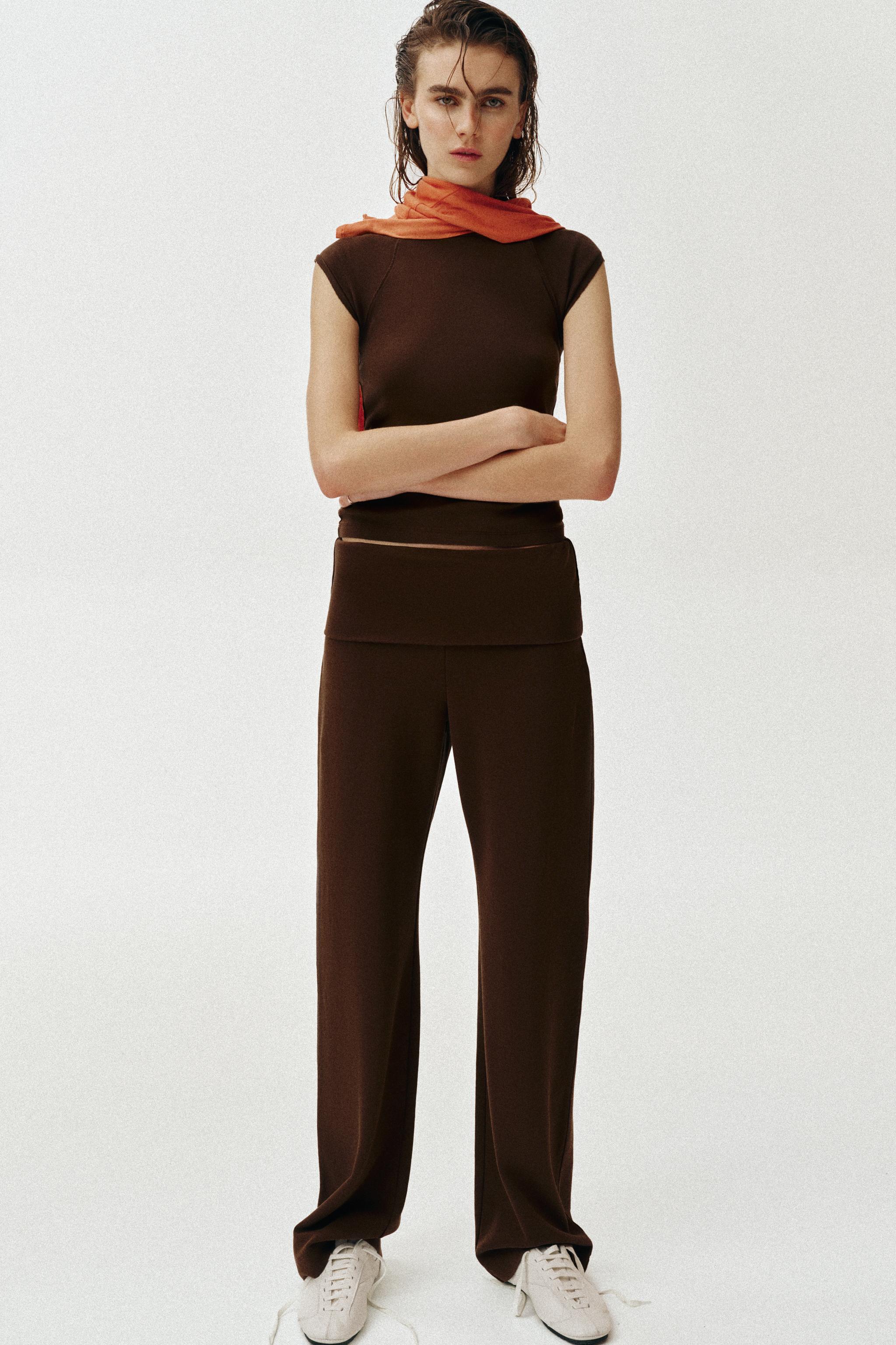 YIKANMIŞ GÖRÜNÜMLÜ İNTERLOK PANTOLON