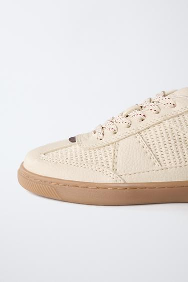 CONTRAST SNEAKERS - Ecru White by Zara - Image 3