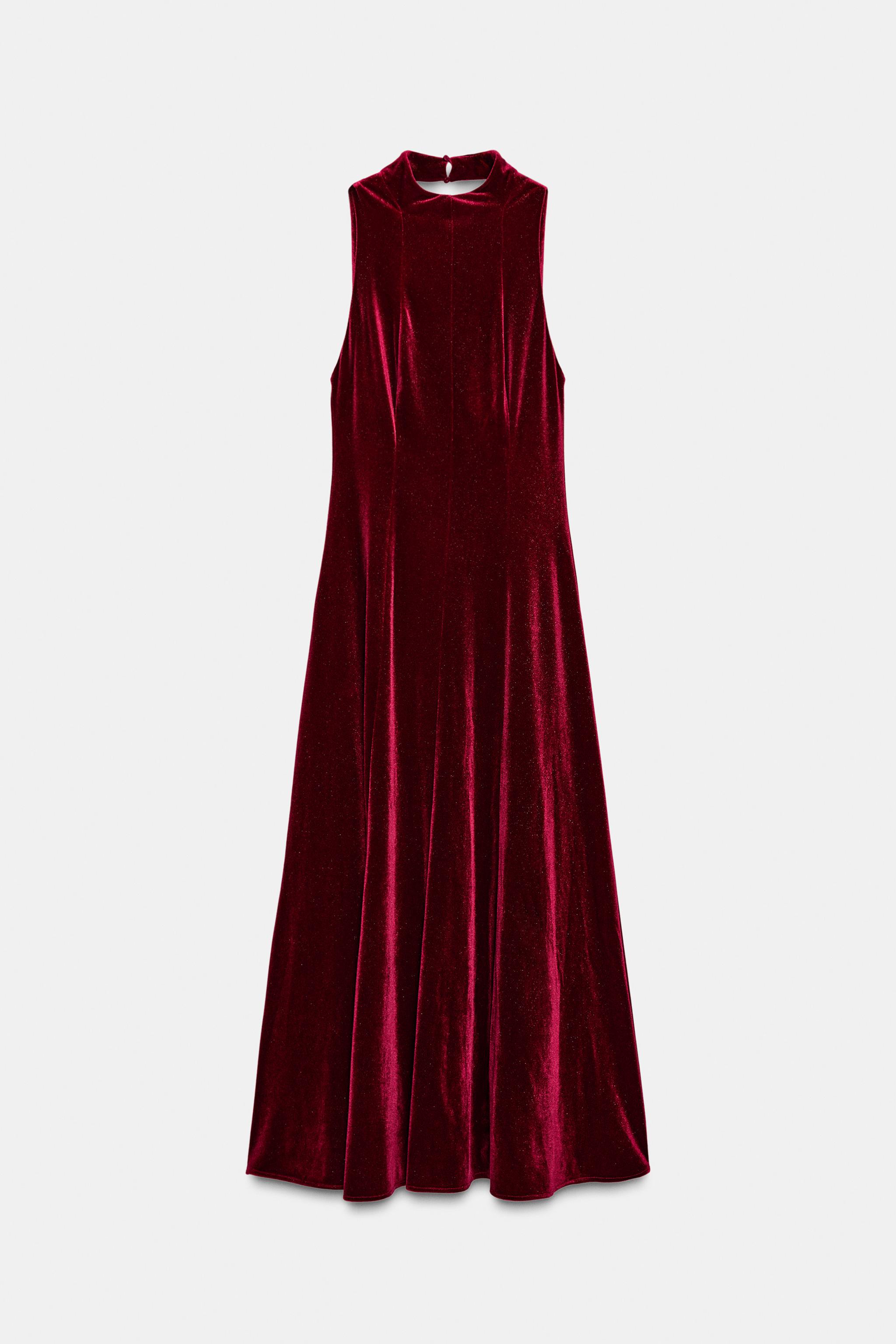 ROBE MI-LONGUE EN VELOURS