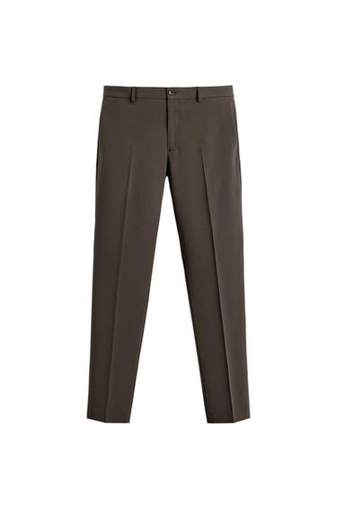 PANTALON DE COSTUME CONFORT - Marron / Taupe de Zara