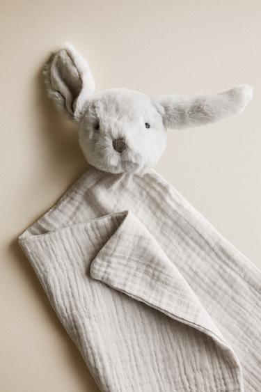 BABY SECURITY BLANKET RABBIT — Gray 1
