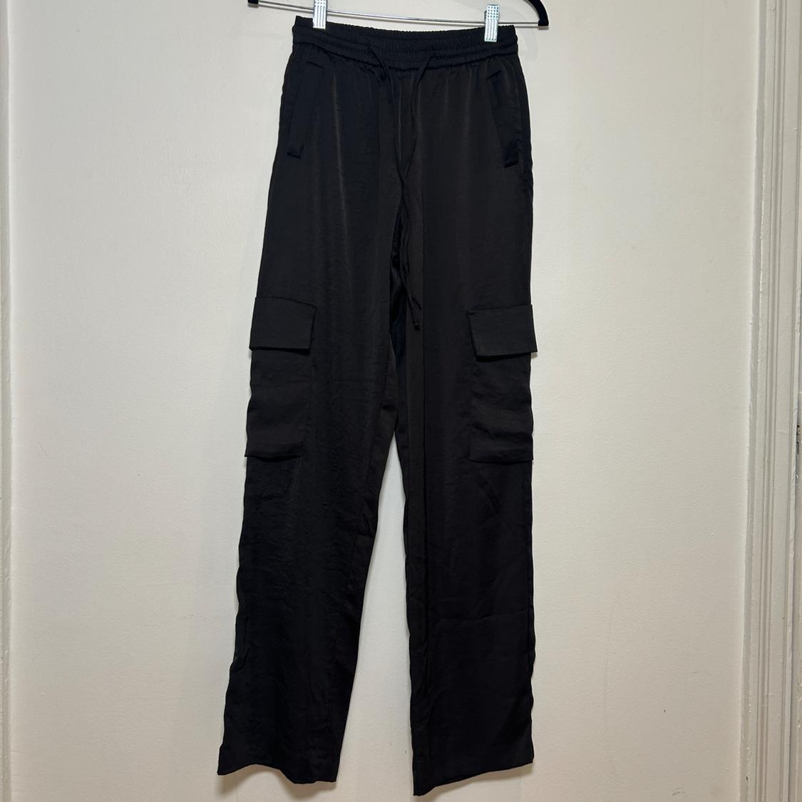 SATIN EFFECT CARGO PANTS