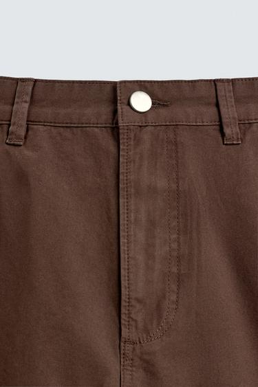 PANTALON BATTLE BALLON COUTURES - Marron de Zara - Image 8