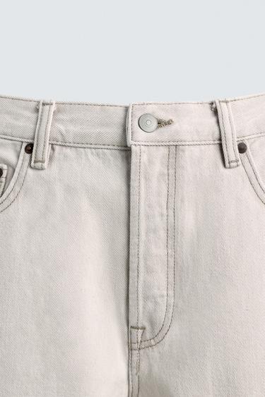 REGULAR STRAIGHT-LEG JEANS - Ecru by Zara - Image 8