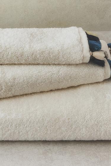 BATH TOWEL WITH TASSELS - Blues by Zara - Image 5
