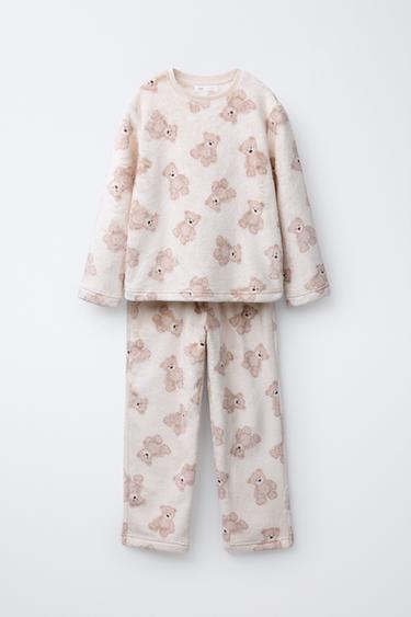 6-14 YEARS/ WARM BEAR PRINT PYJAMAS - camel by Zara - Image 0